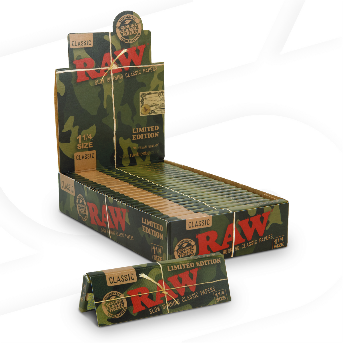 RAW Classic Camo 1 1/4 Rolling Papers Rolling Papers RAWB-RPCL-1408 esd-official