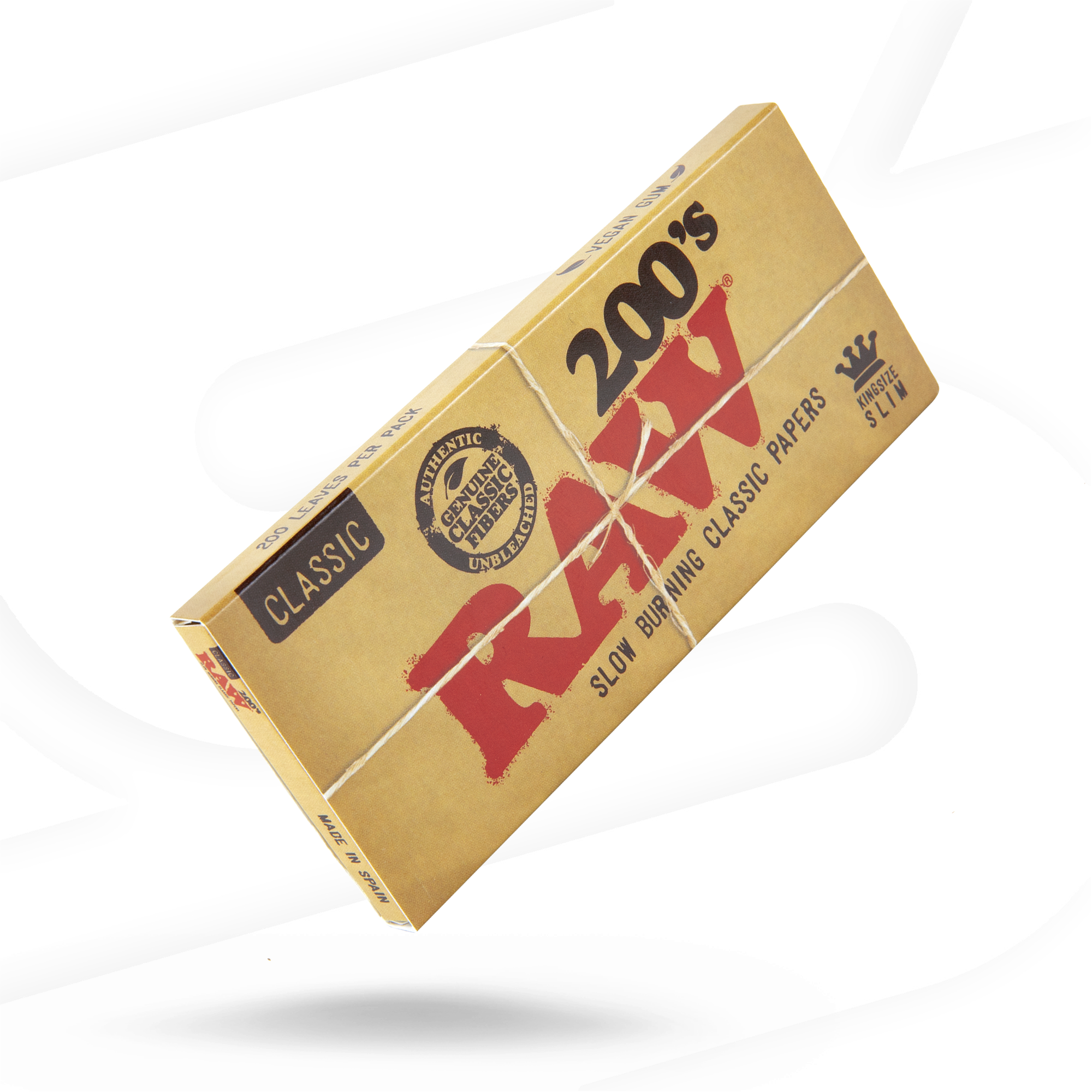 thumbnail image 2 of 10 Packs RAW Classic Natural Unrefined Rolling Papers – King Size Slim, 110mm 2 of 6