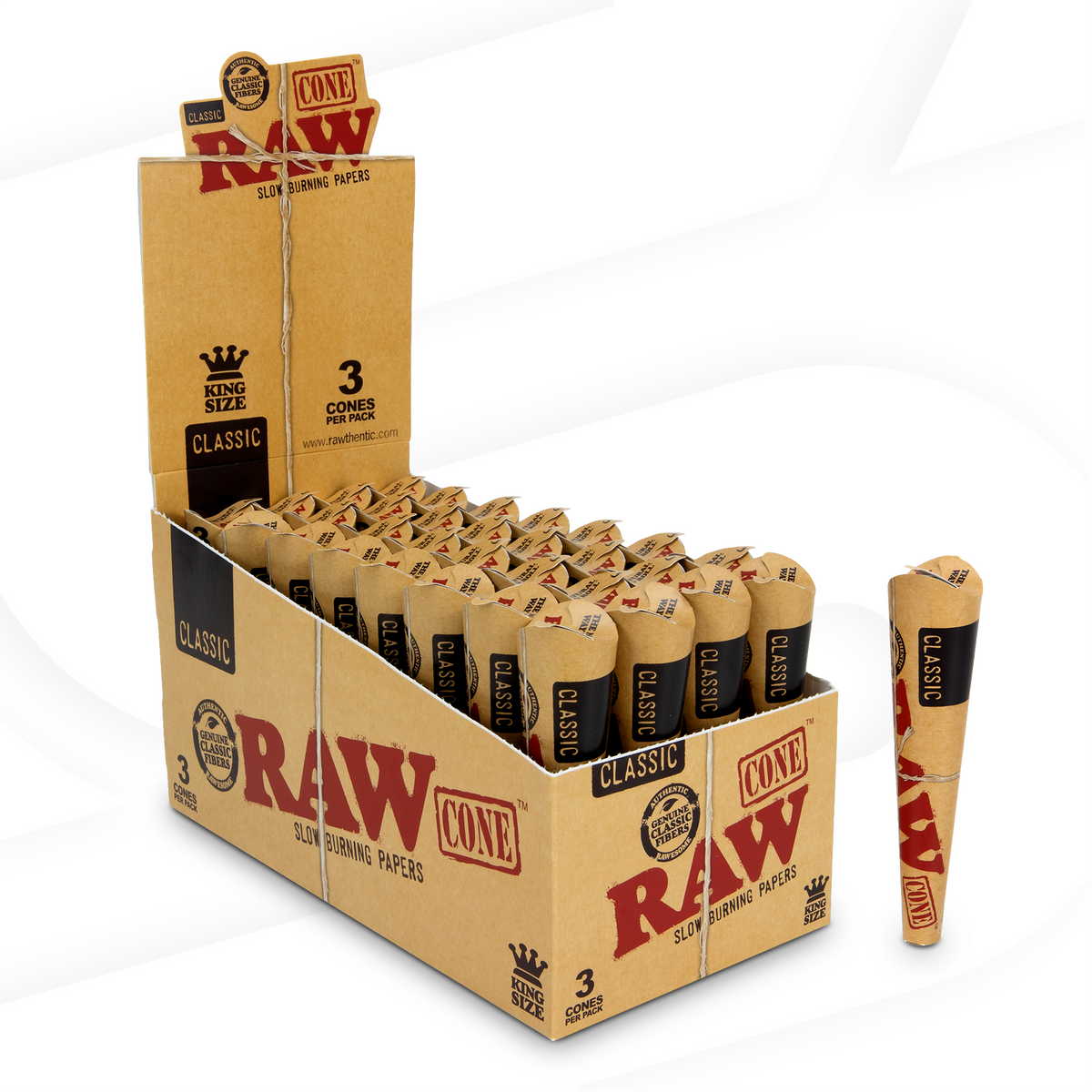 RAW Classic King Size Cones - 3 Pack RAW Cones RAWB-CNCL-KS02 esd-official