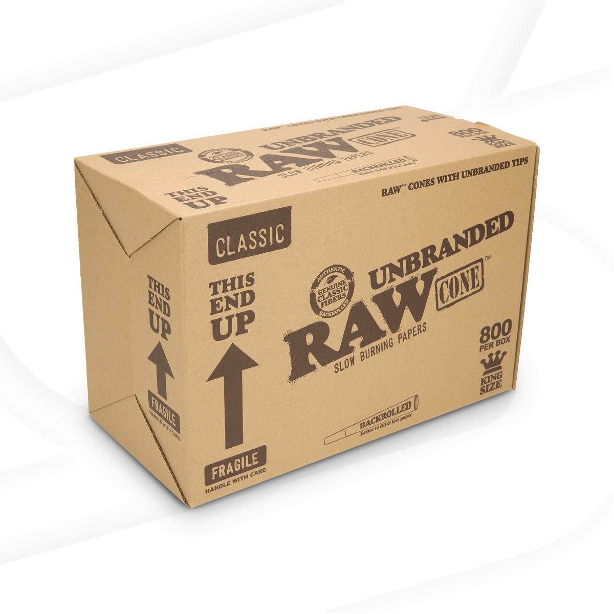 RAW Classic King SIze Cones Unbranded | Bulk Box | 800 Pack RAWT-CNUB-KS01 esd-official