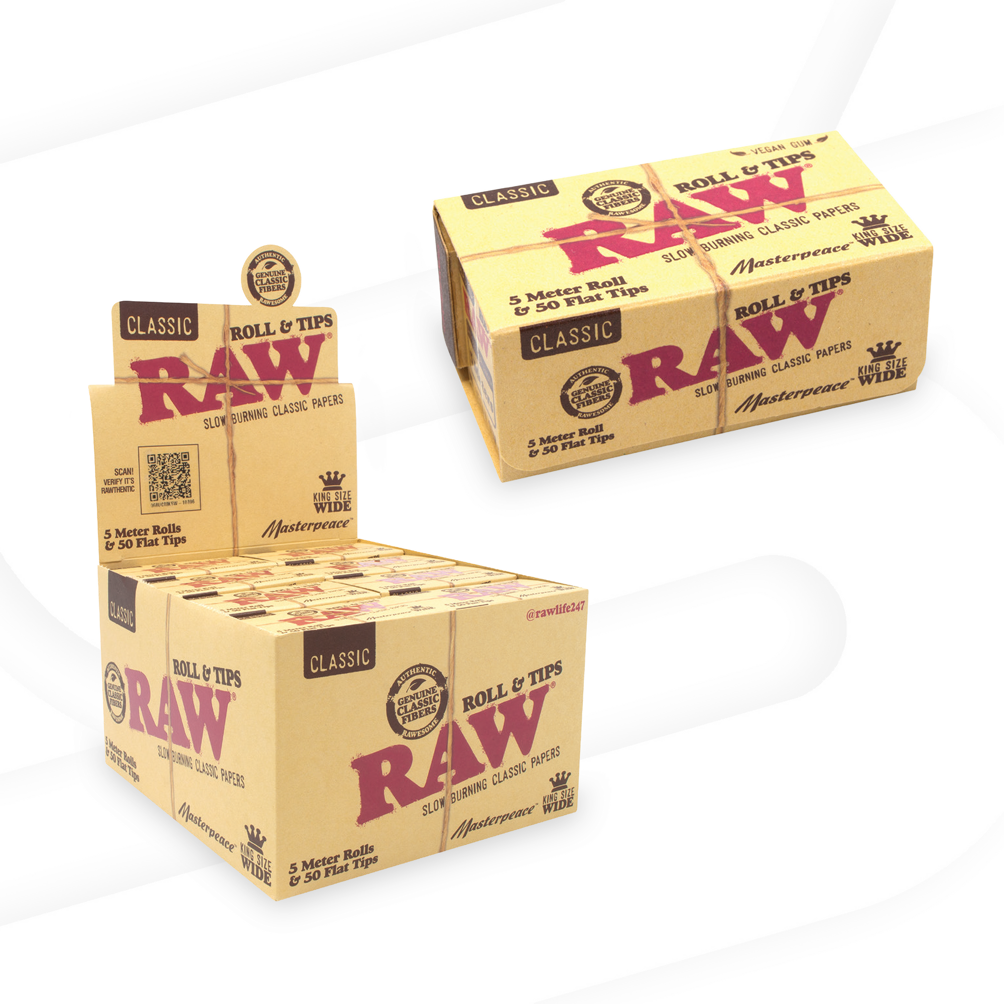 RAW Classic Masterpiece King Size Wide Papers Rolling Papers RAWB-RPCL-KW02 esd-official