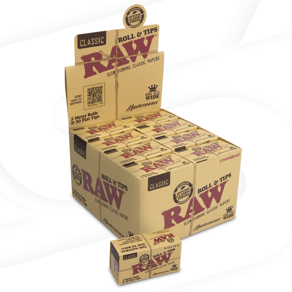 RAW Classic Masterpiece King Size Wide Papers Rolling Papers RAWB-RPCL-KW02 esd-official