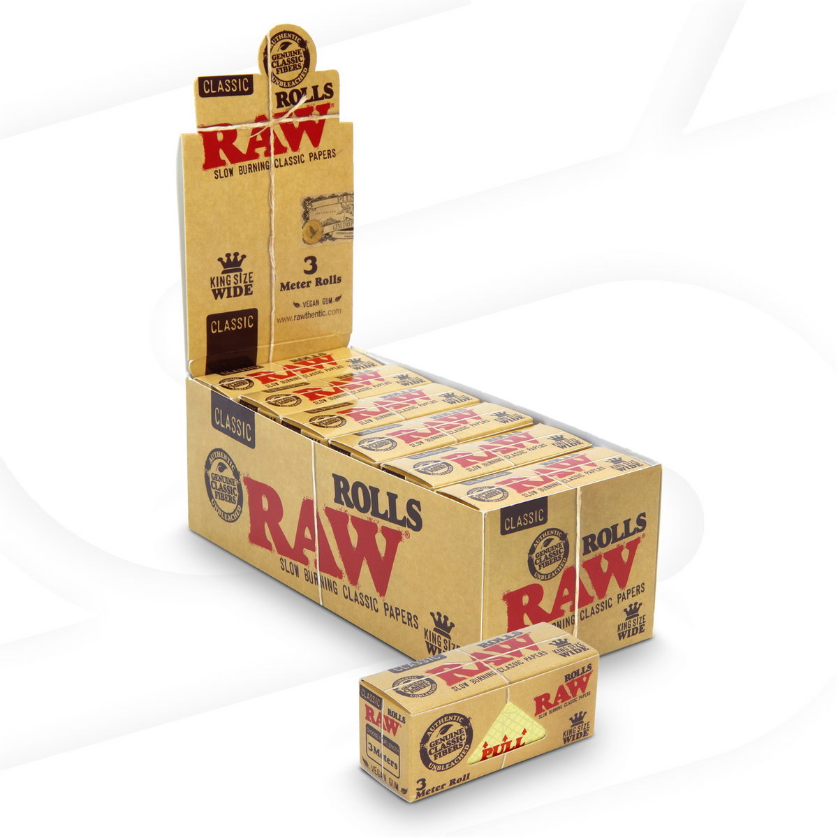 RAW Classic Paper Rolls King Size - 3 Meters Rolling Papers RAWB-RPCL-KS02 esd-official