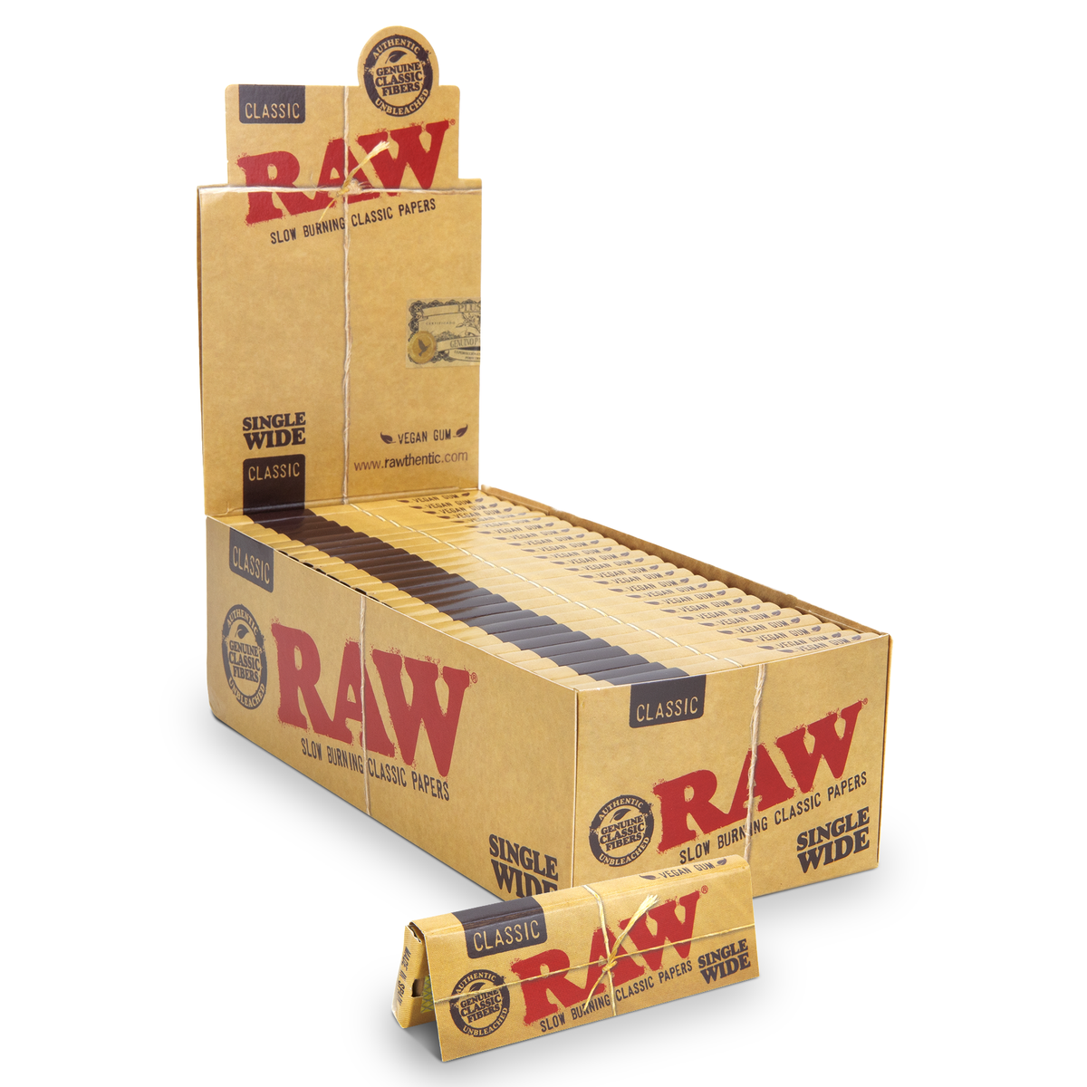 RAW Classic Singe Wide Single Window Rolling Papers Rolling Papers RAWB-RPCL-SW03 esd-official
