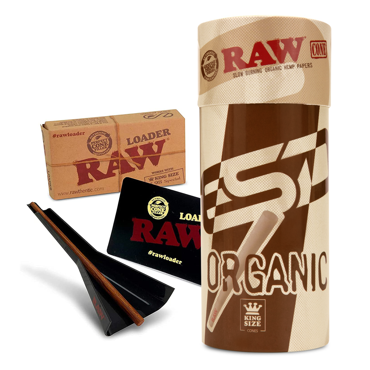 RAW Cone Loader Bundle with 50 Organic Cones Bundles RAWK-CNOH-KS03 esd-official
