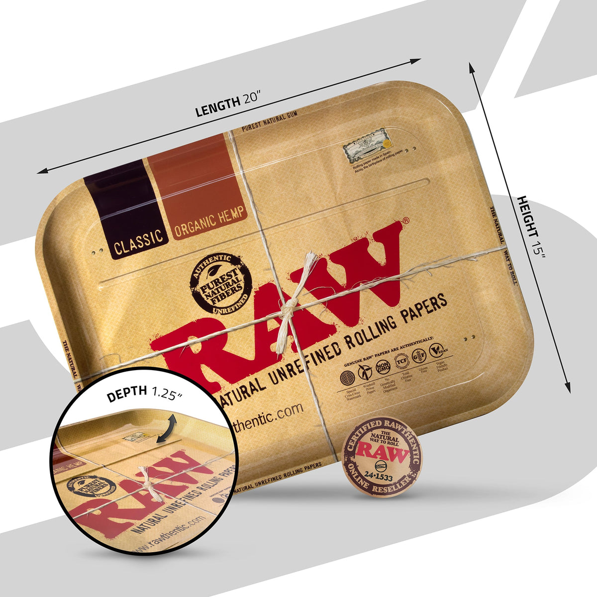 RAW Dinner Rolling Tray | XXL Rolling Trays RAWU-RATC-2X03 esd-official