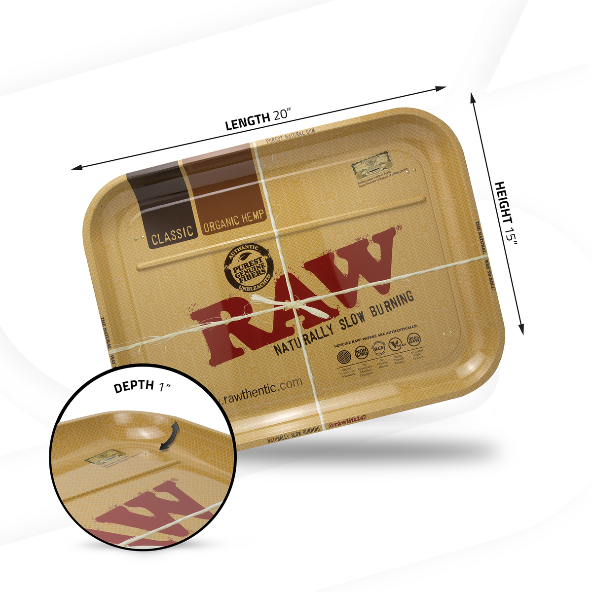 RAW Dinner Rolling Tray | XXL Rolling Trays RAWU-RATC-2X03 esd-official