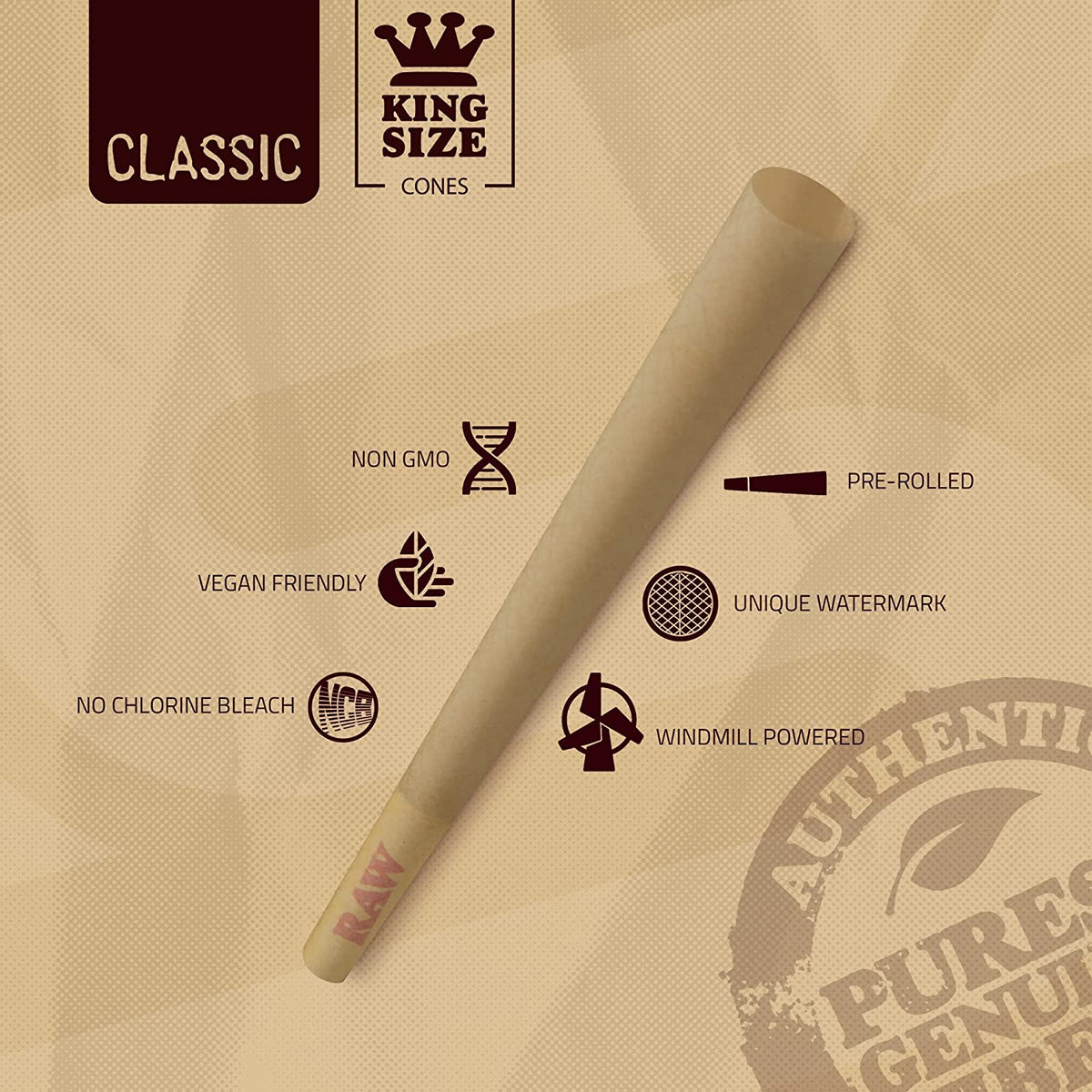 RAW King Size Cone Loader Bundle with 50 Classic King Size Cones Bundles RAWK-CNCL-KS03 esd-official