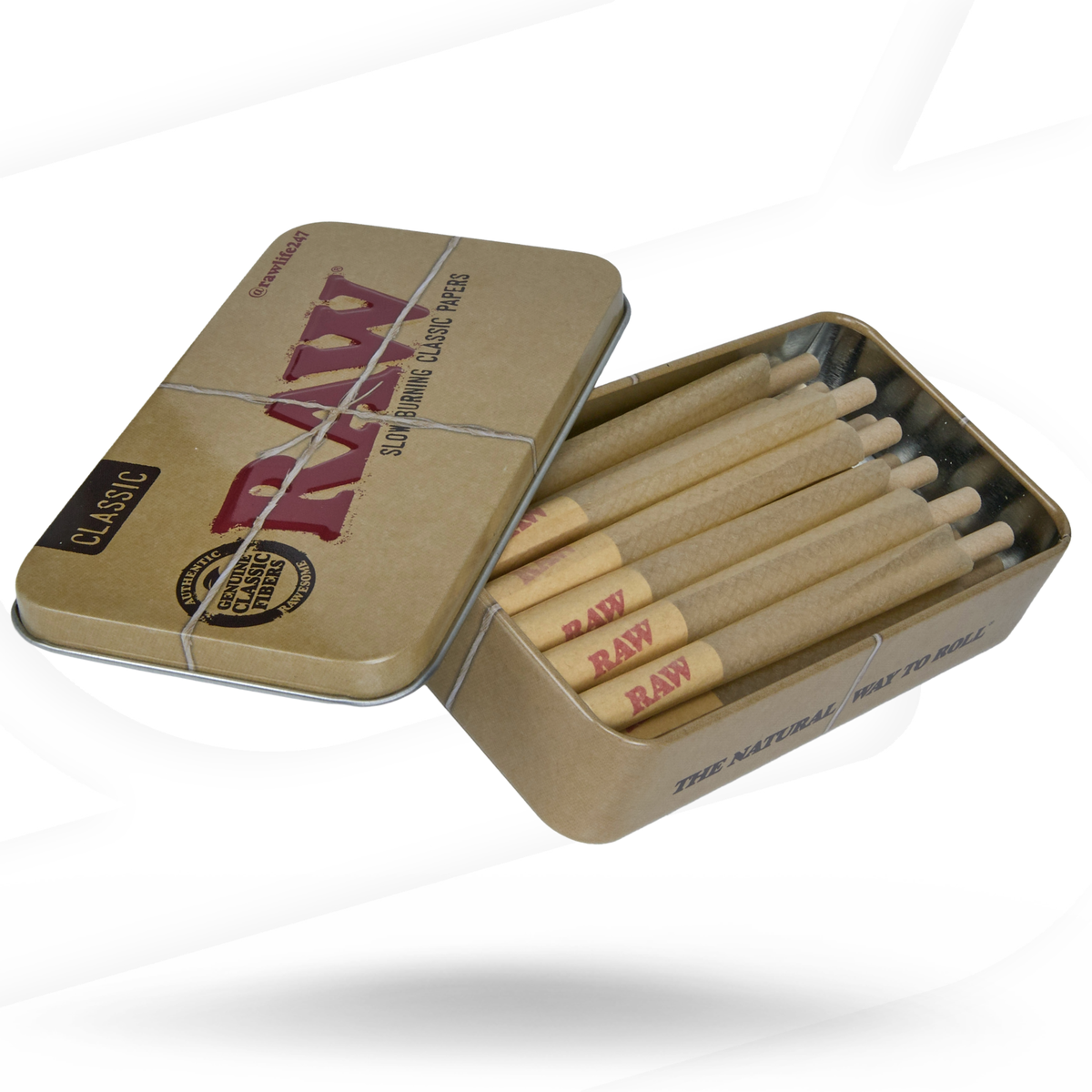 RAW Level Classic Pre Rolled Paper + Tin Can - 20 Pack Bundles RAWR-CNCL-LV01 esd-official