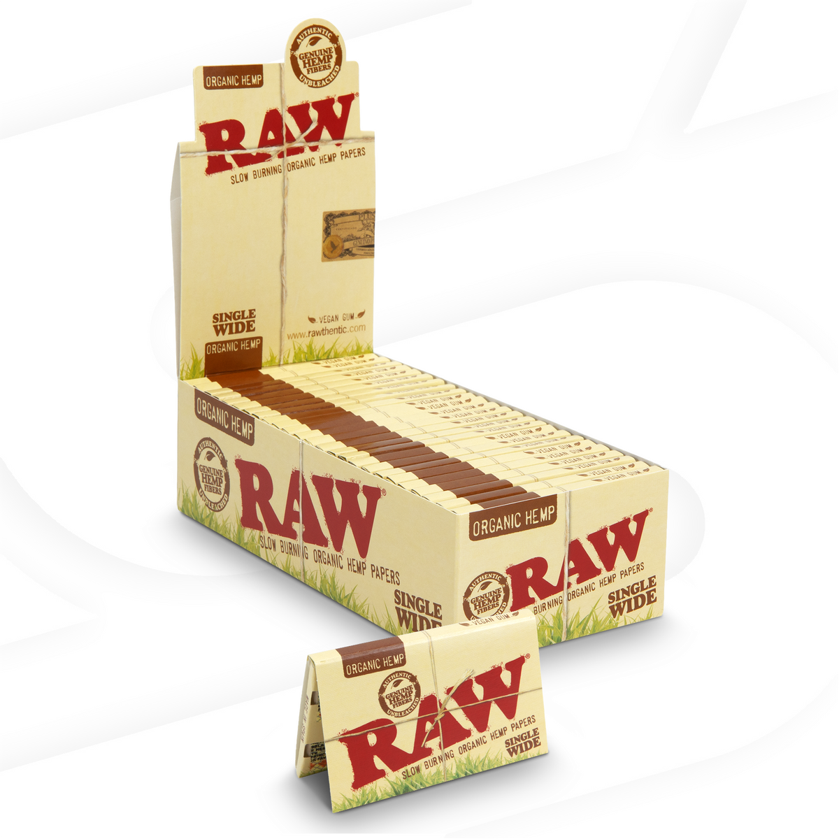 RAW Organic Hemp Single Wide Double Feed Rolling Papers Rolling Papers RAWB-RPOH-SW01 esd-official