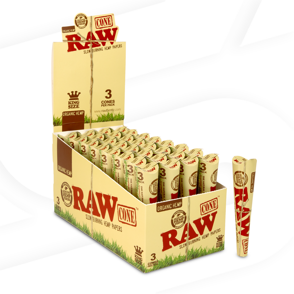 RAW Organic King Size Cones - 3 Pack RAW Cones RAWB-CNOH-KS02_1/32 esd-official