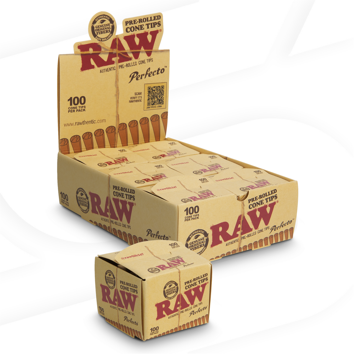 RAW Perfecto Pre-Rolled Cone Tips Box Rolling Tips RAWB-RATH-0011 esd-official