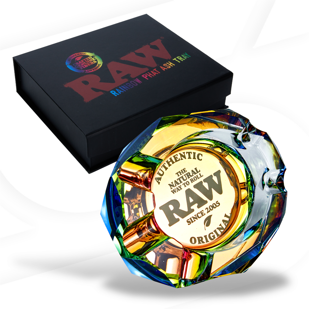 RAW Phat Prism Glass Ashtray Rolling Trays esd-official