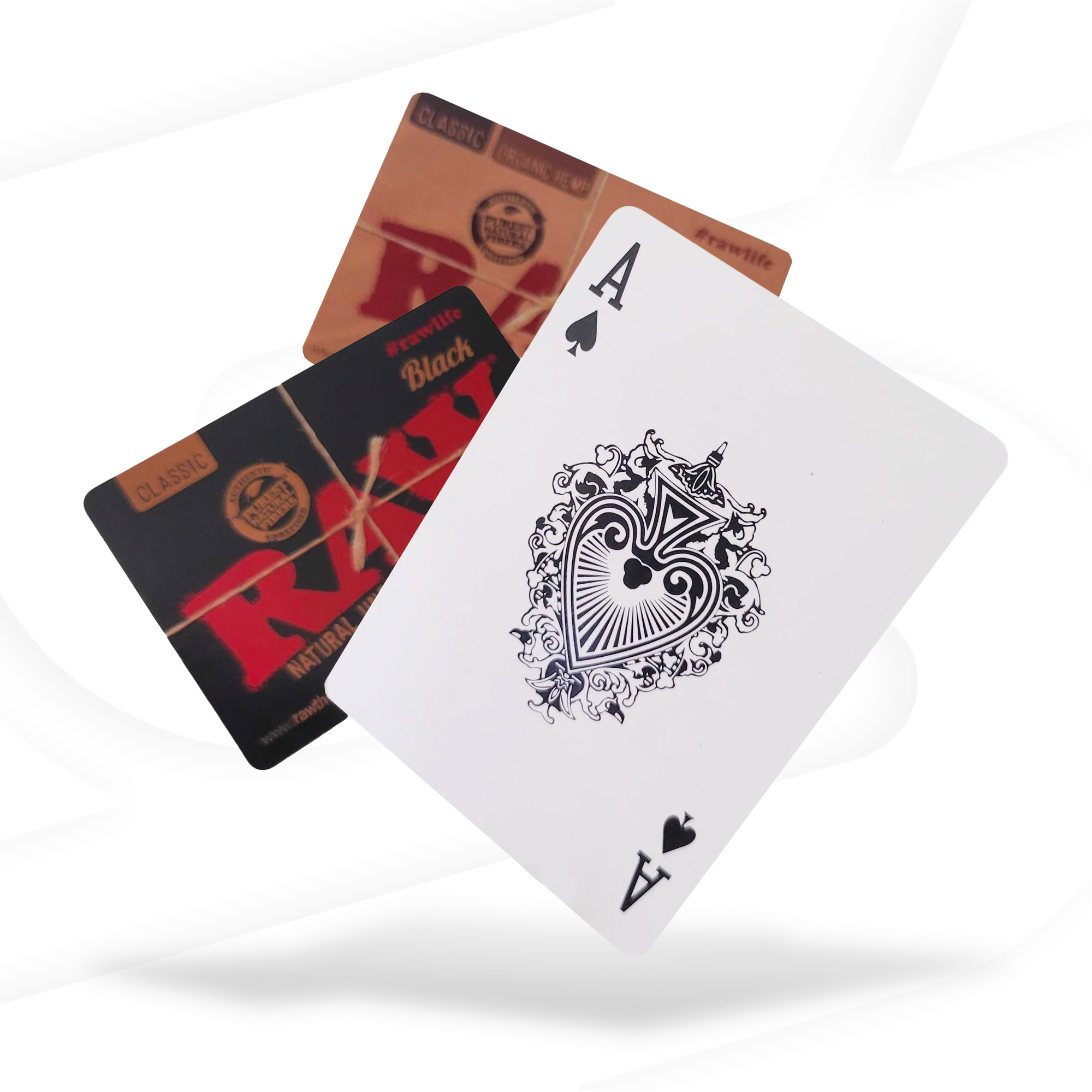 RAW - Playing Cards - Black – GoatSpotSmokeShop