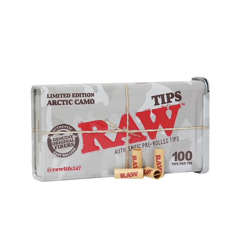 RAW Pre-Rolled Artic Camo Tin Tips Rolling Tips RAWB-RATH-0042_1/6 esd-official