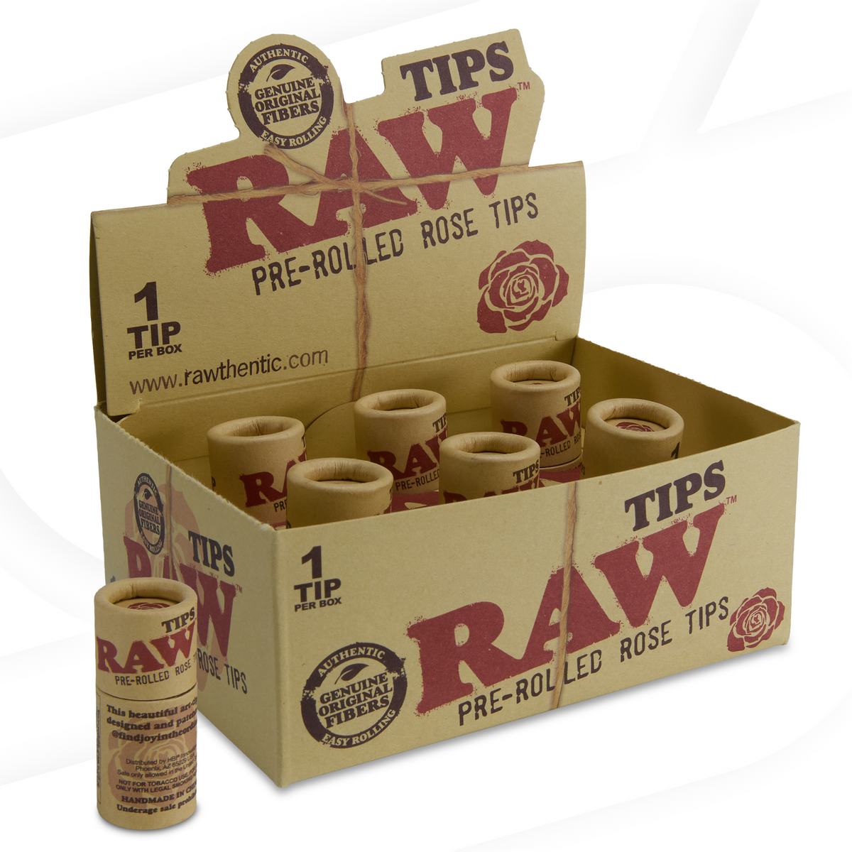 RAW Pre-Rolled Rose Tip Rolling Tips RAWB-RATH-0037 esd-official