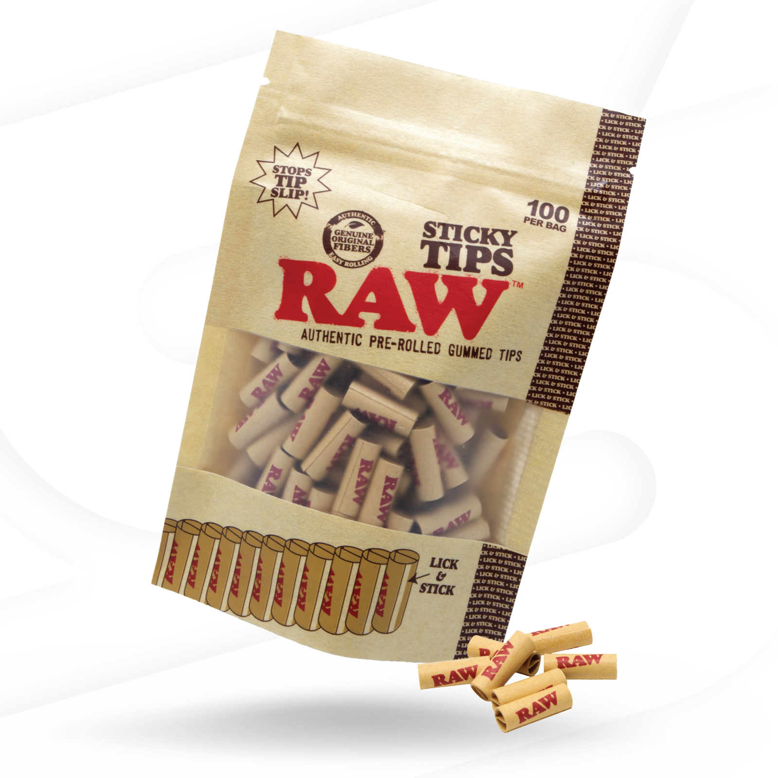 RAW Pre-Rolled Sticky Tips Bag Rolling Tips RAWU-RATH-0037 esd-official