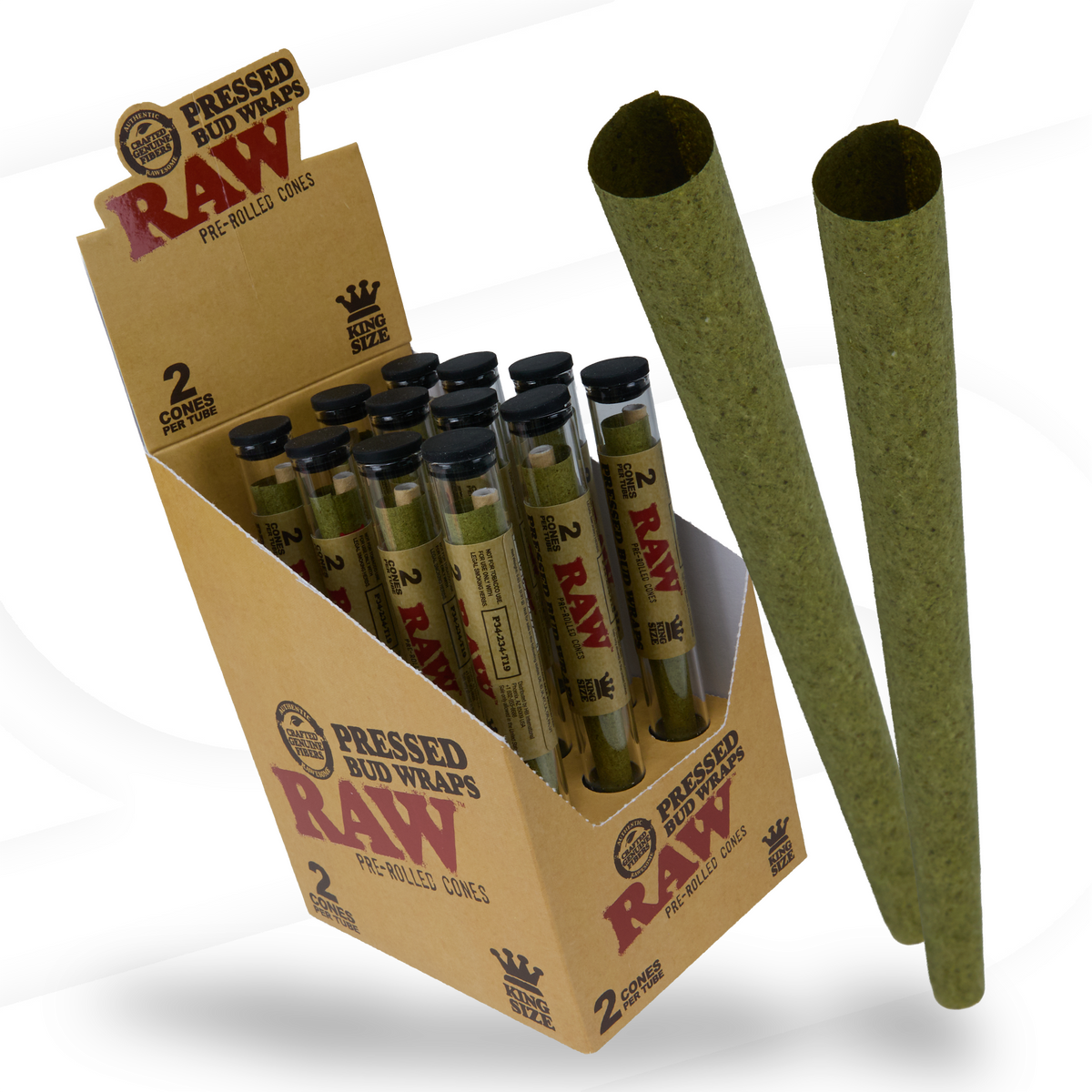 RAW Pressed Bud Wraps RAW Cones RAWB-CNPB-KS01 esd-official