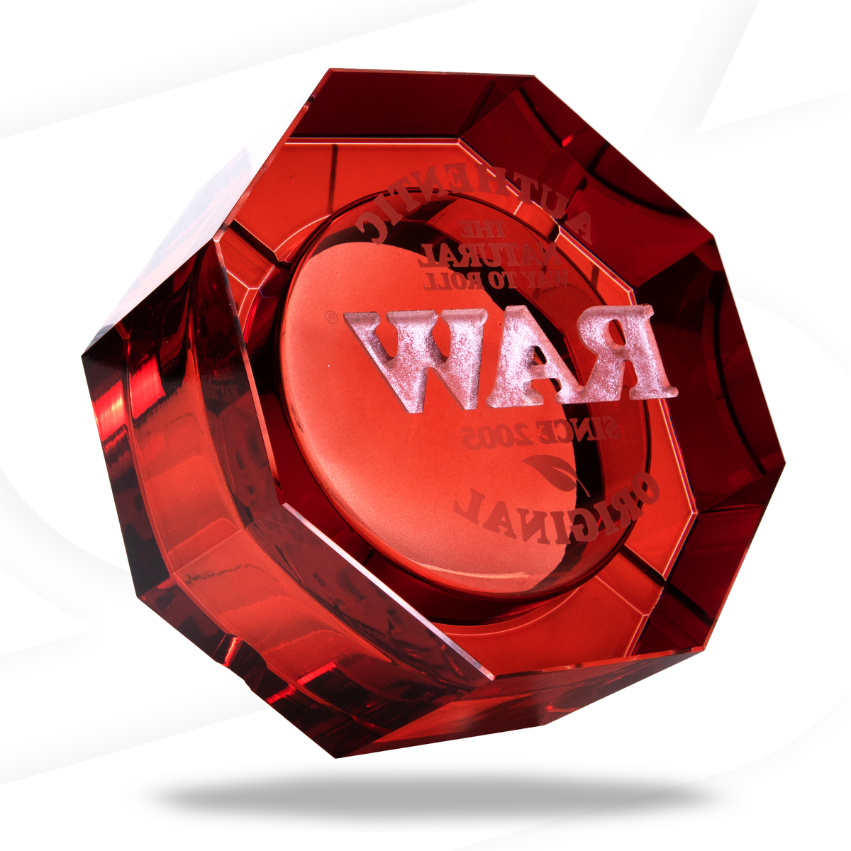 RAW Red Glass Ashtray Rolling Trays RAWU-RAAS-0012 esd-official