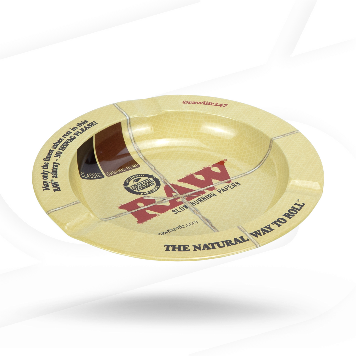 RAW Round Magnetic Metal Ashtray Rolling Trays RAWU-RAAS-0002 esd-official