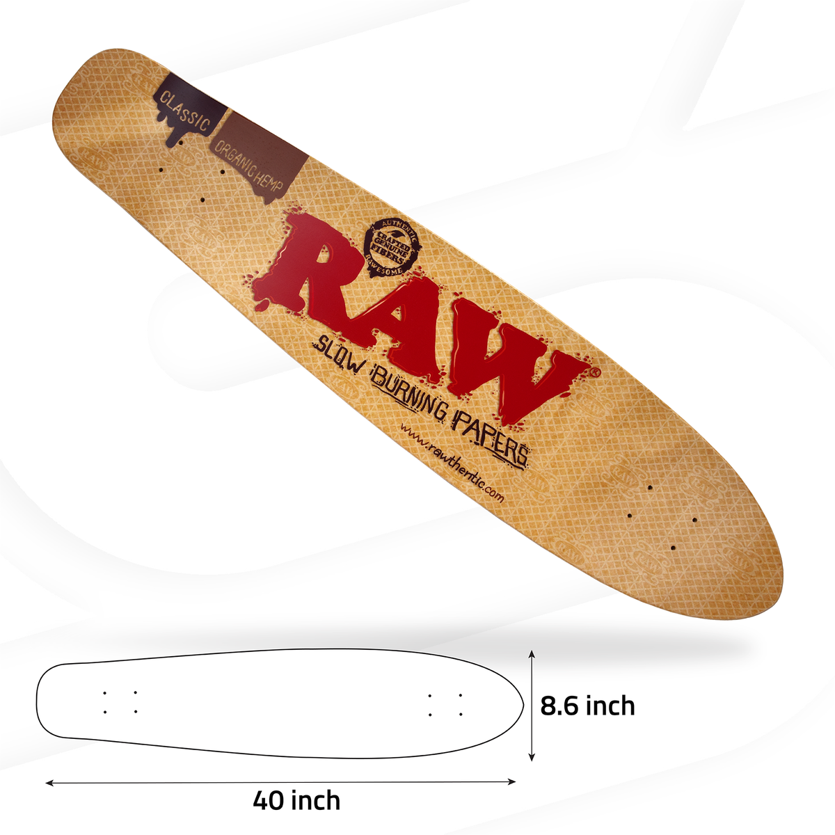RAW Skate Deck Long Board RAWU-LFXX-0063 esd-official