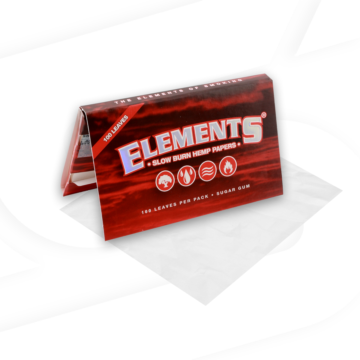 Elements Red Single Wide Hemp Rolling Papers Rolling Papers esd-official