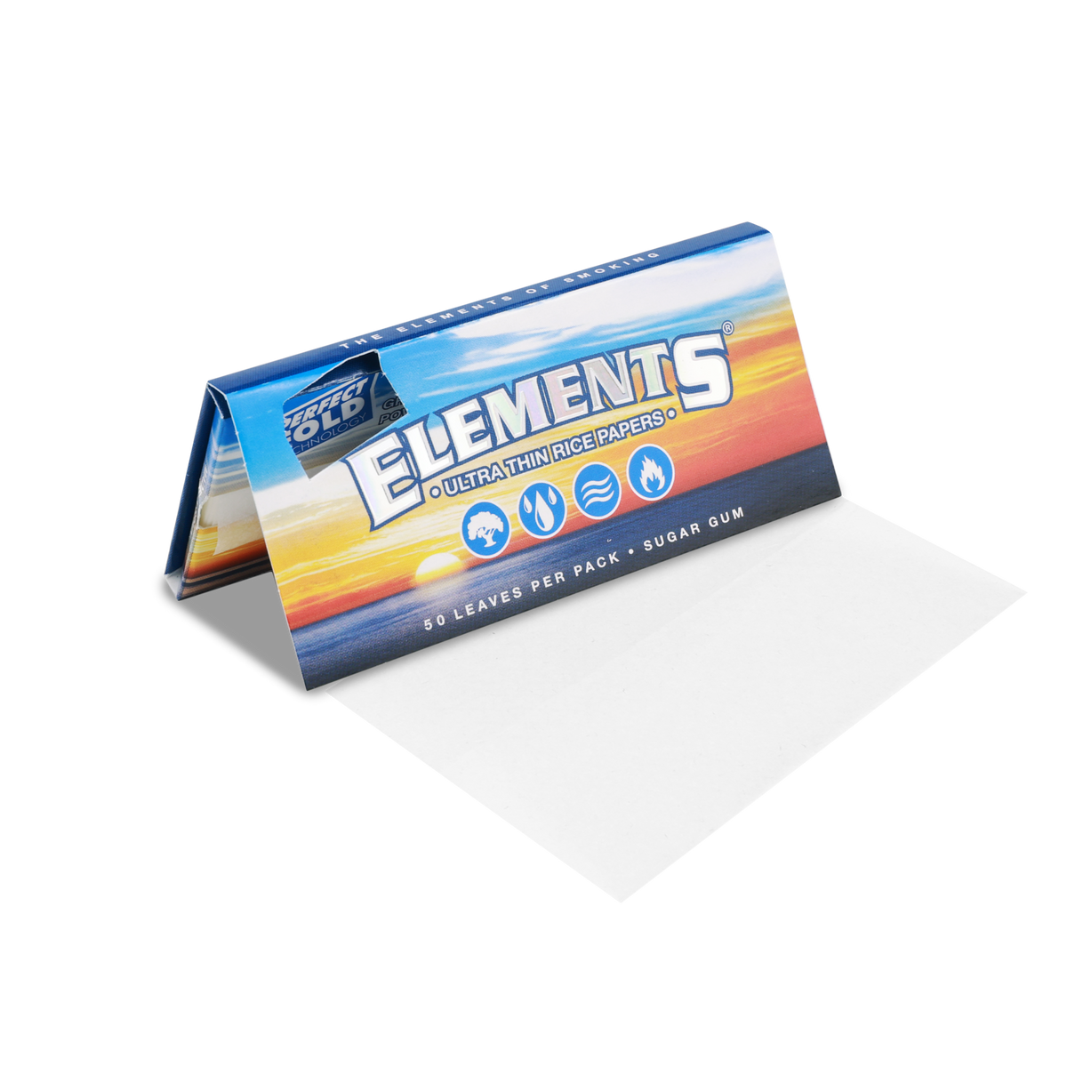 Elements Rice Paper Perfect Fold 1¼ Rolling Papers Rolling Papers ELE10060-1/25 esd-official