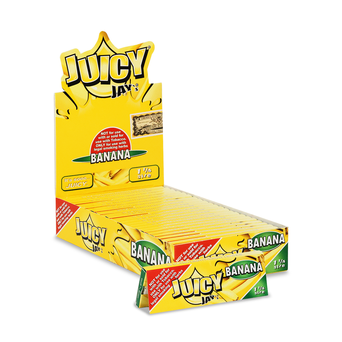 Juicy Jays 1 1/4 Banana Flavored Hemp Rolling Papers Rolling Papers JAY10040 esd-official
