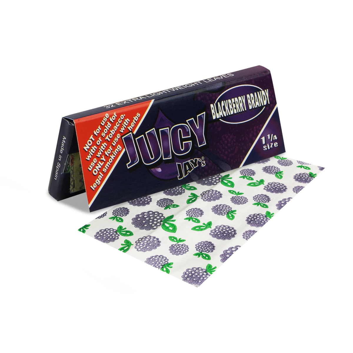 Juicy Jays 1 1/4 Blackberry Brandy Flavored Hemp Rolling Papers Rolling Papers esd-official