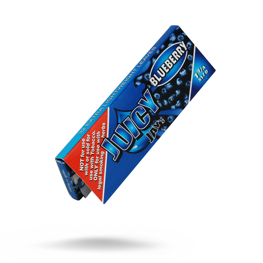 Juicy Jays 1 1/4 Blueberry Flavored Hemp Rolling Papers - ESD Official