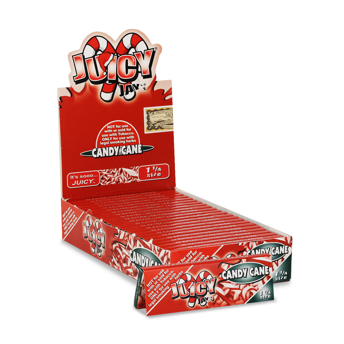 Juicy Jays 1 1/4 Candy Cane Flavored Hemp Rolling Papers Rolling Papers JAY10027 esd-official