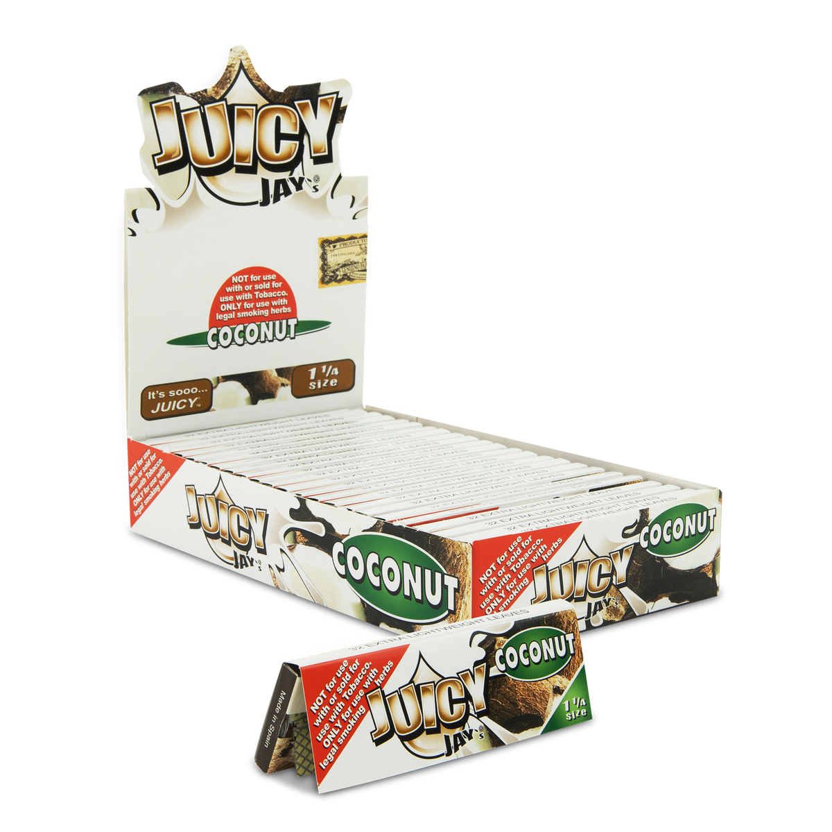 Juicy Jays 1 1/4 Coconut Flavored Hemp Rolling Papers Rolling Papers esd-official