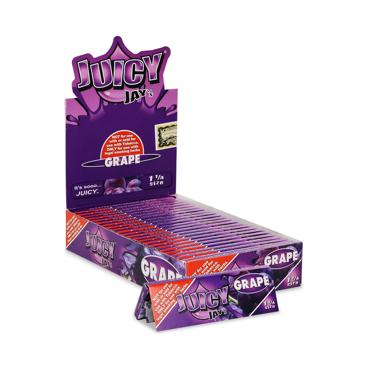 Juicy Jays 1 1/4 Grape Flavored Hemp Rolling Papers Rolling Papers JAY10035 esd-official