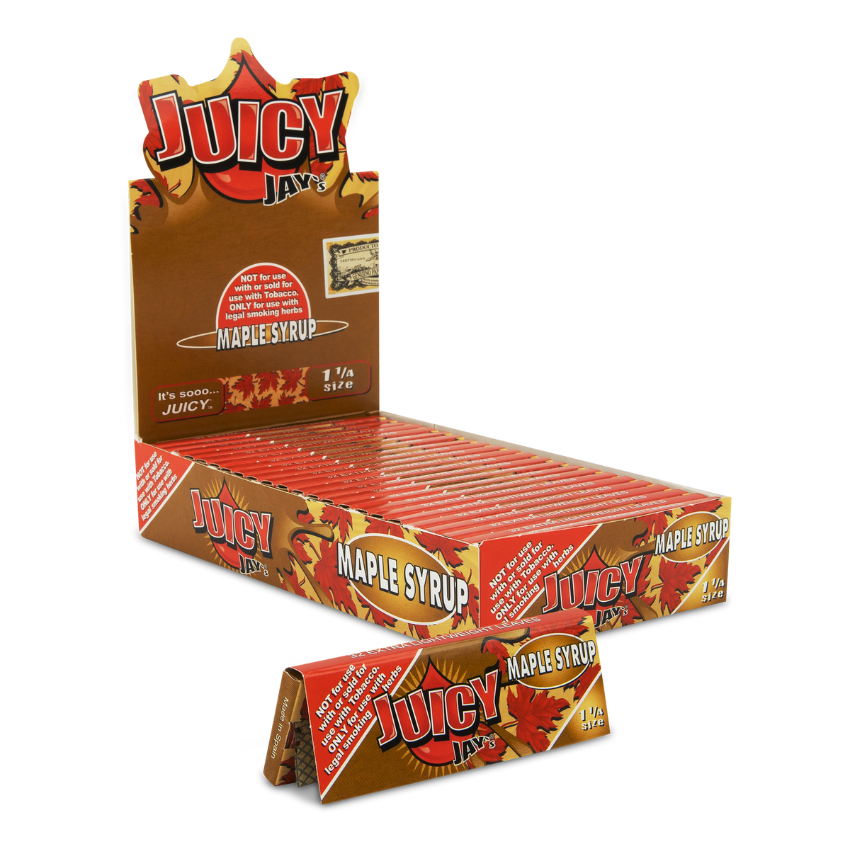 Juicy Jays 1 1/4 Maple Syrup Flavored Hemp Rolling Papers Rolling Papers JAY10019 esd-official