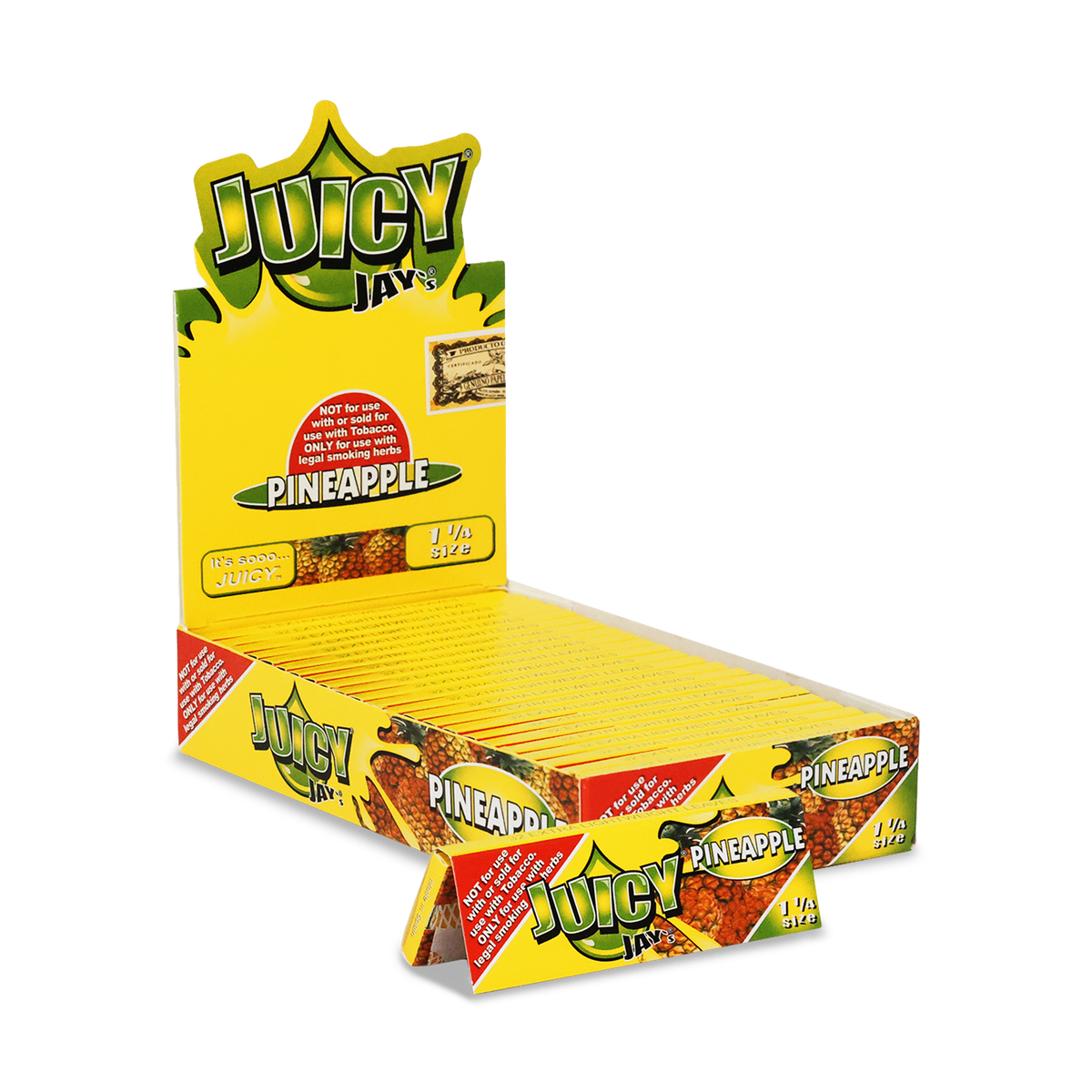 Juicy Jays 1 1/4 Pineapple Flavored Hemp Rolling Papers Rolling Papers JAY10039 esd-official