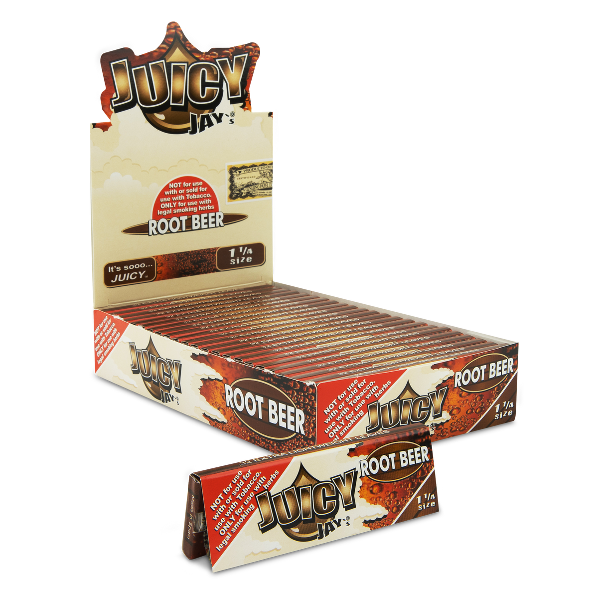 Juicy Jays 1 1/4 Root Beer Flavored Hemp Rolling Papers Rolling Papers JAY10023 esd-official