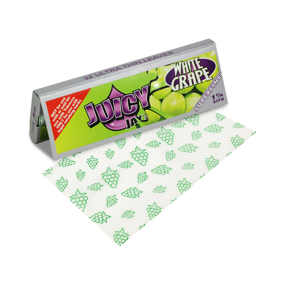 Juicy Jays 1 1/4 Superfine White Grape Flavored Hemp Rolling Papers Rolling Papers esd-official
