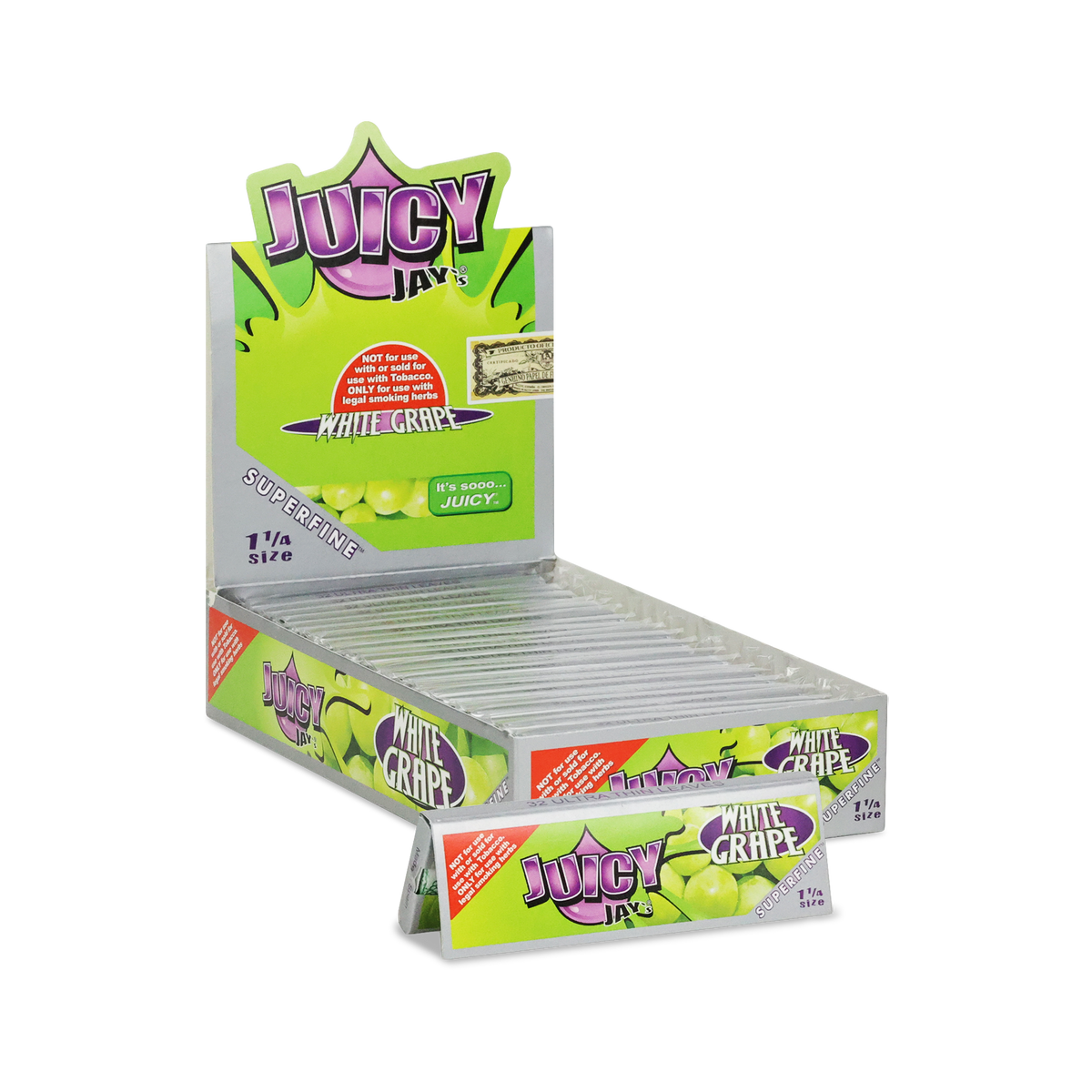 Juicy Jays 1 1/4 Superfine White Grape Flavored Hemp Rolling Papers Rolling Papers JAY10034 esd-official