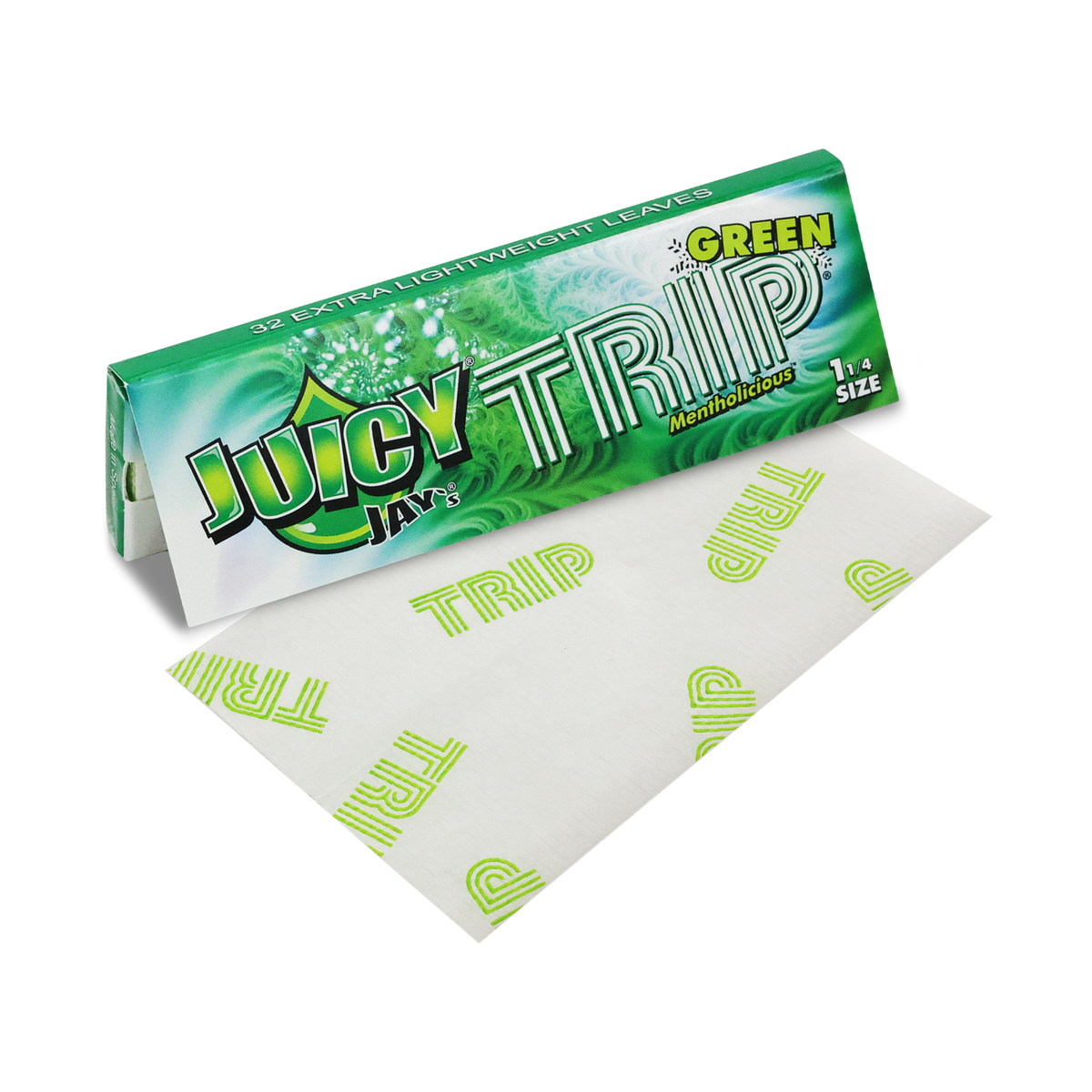 Juicy Jays 1 1/4 Trip Green Flavored Hemp Rolling Papers Rolling Papers esd-official