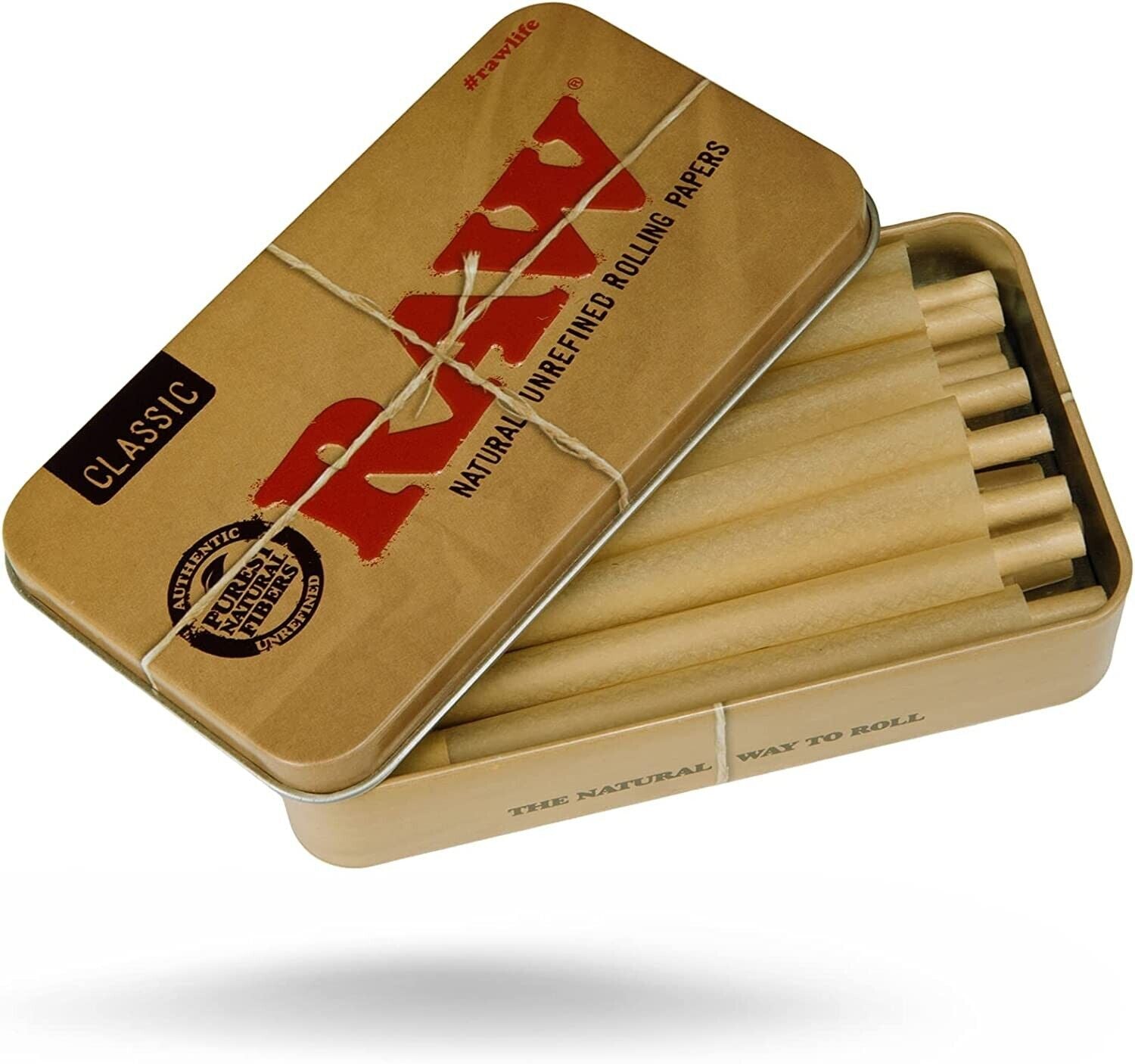 raw tobacco tin Metal Box RAW Classic Single Tin Box
