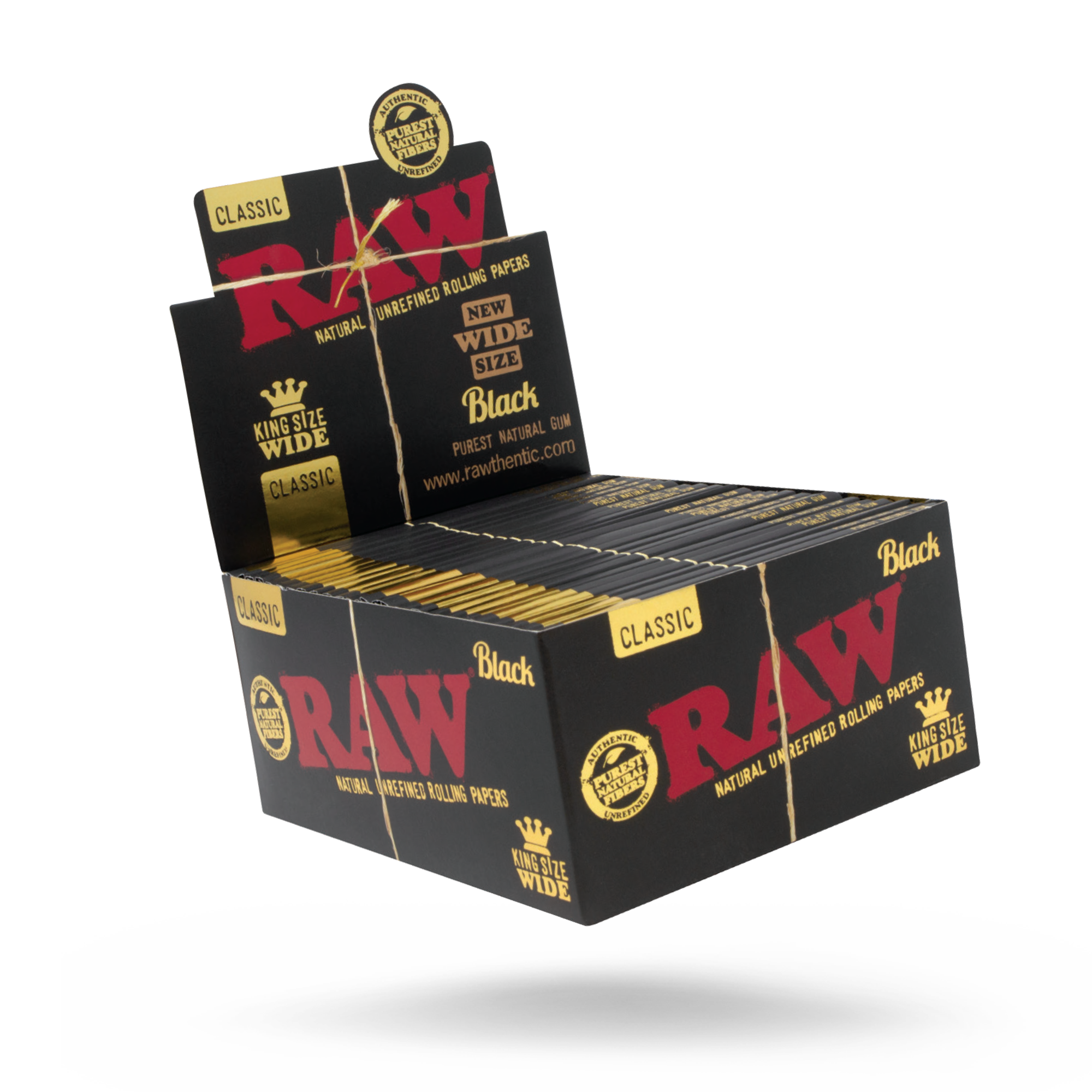 Raw King Size Rolling Papers - Black Raws Wide Rolls - 3 Meters - ESD ...
