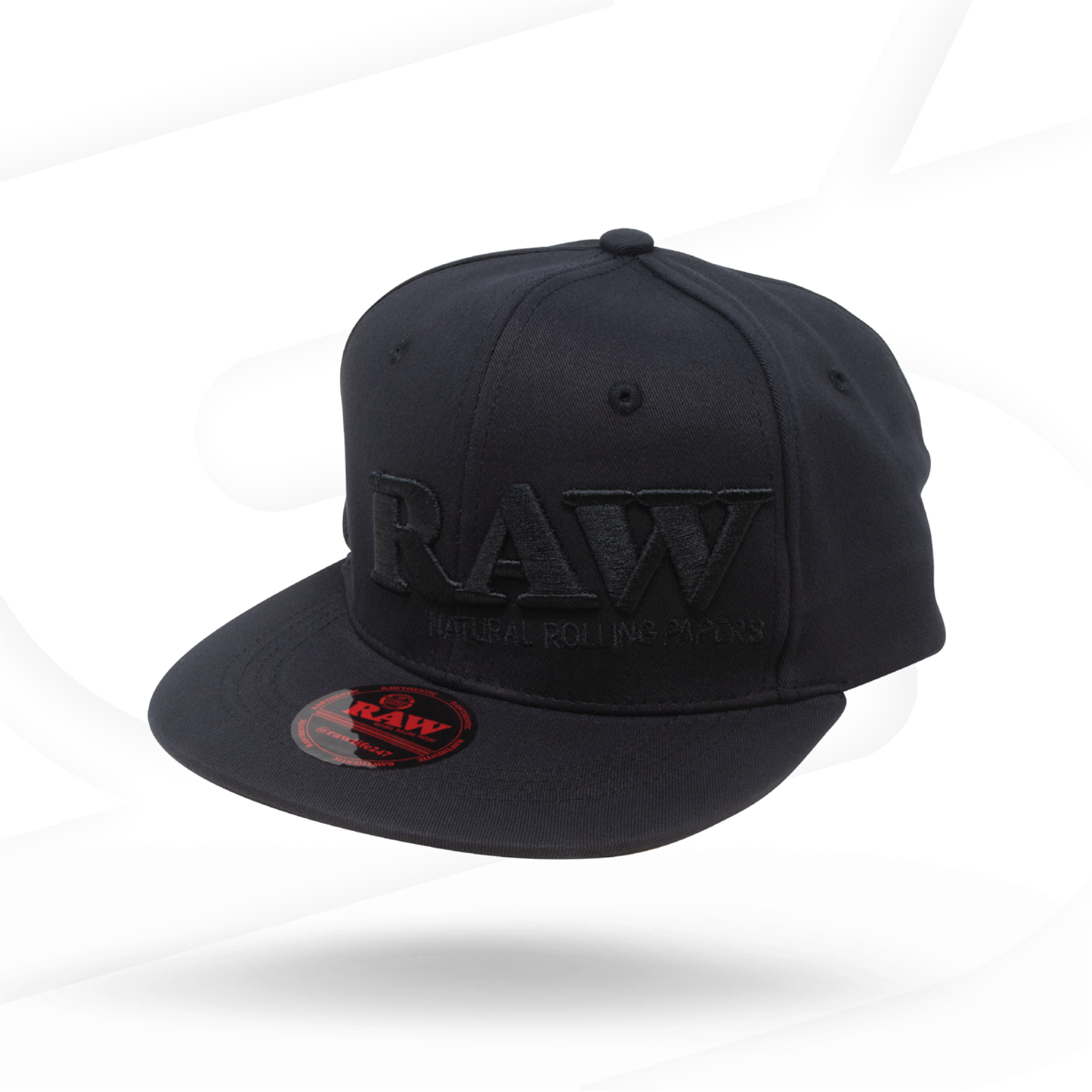 RAW Black on Black Flex Fit Cap ESD Official