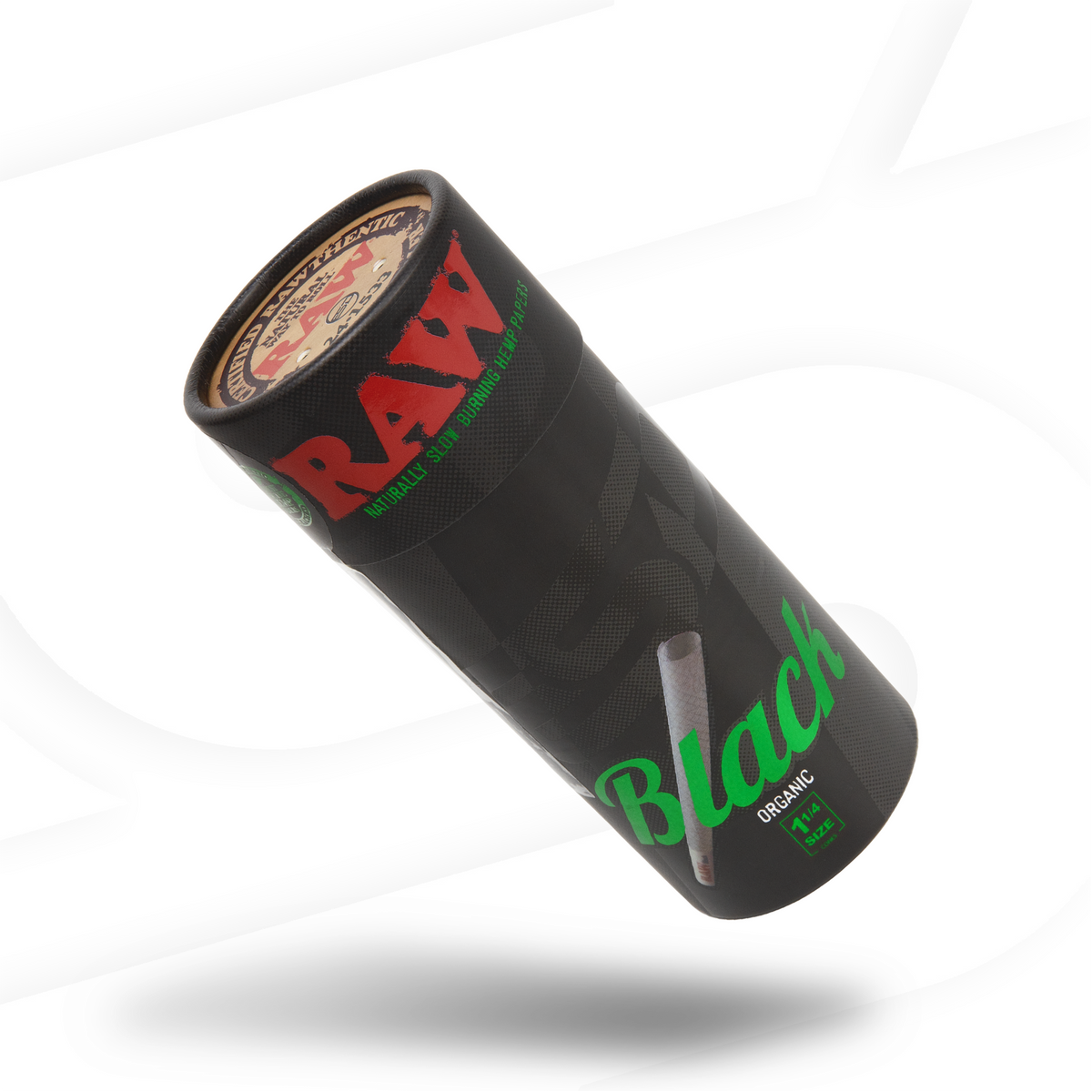 RAW Black Organic Hemp 1 1/4 Cones RAW Cones RAWR-CNOB-1401 esd-official