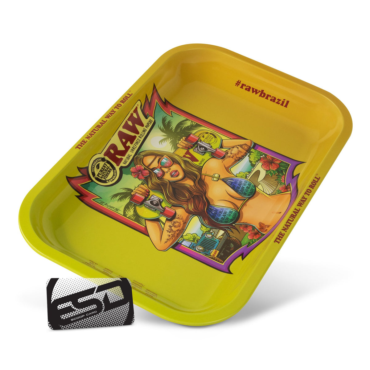 RAW Brazil 2nd Edition Rolling Tray | Small Rolling Trays WAR00152-MUSA01 esd-official
