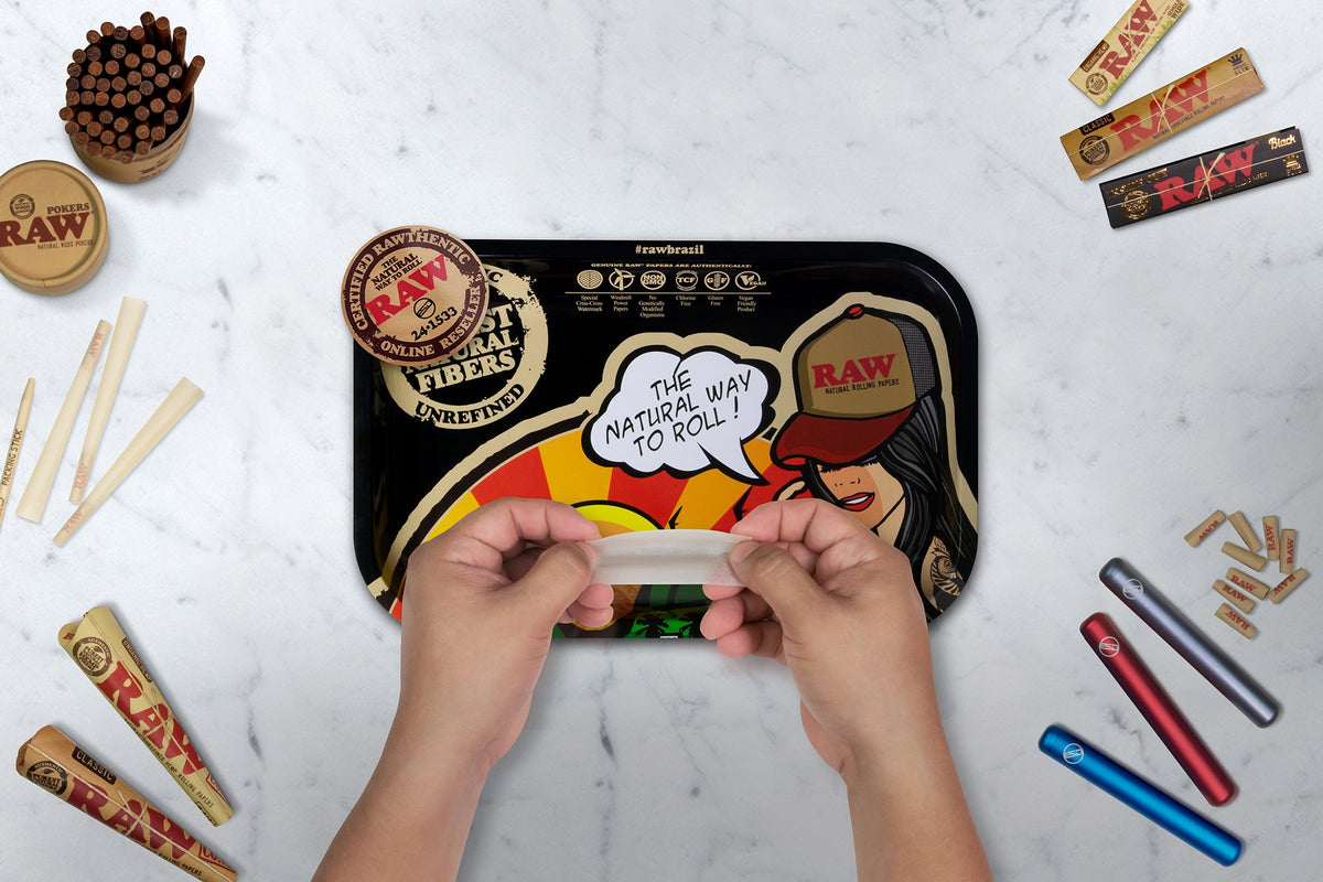 RAW Brazil Rolling Tray | DISCONTINUED Rolling Trays WAR00121-MUSA01 esd-official