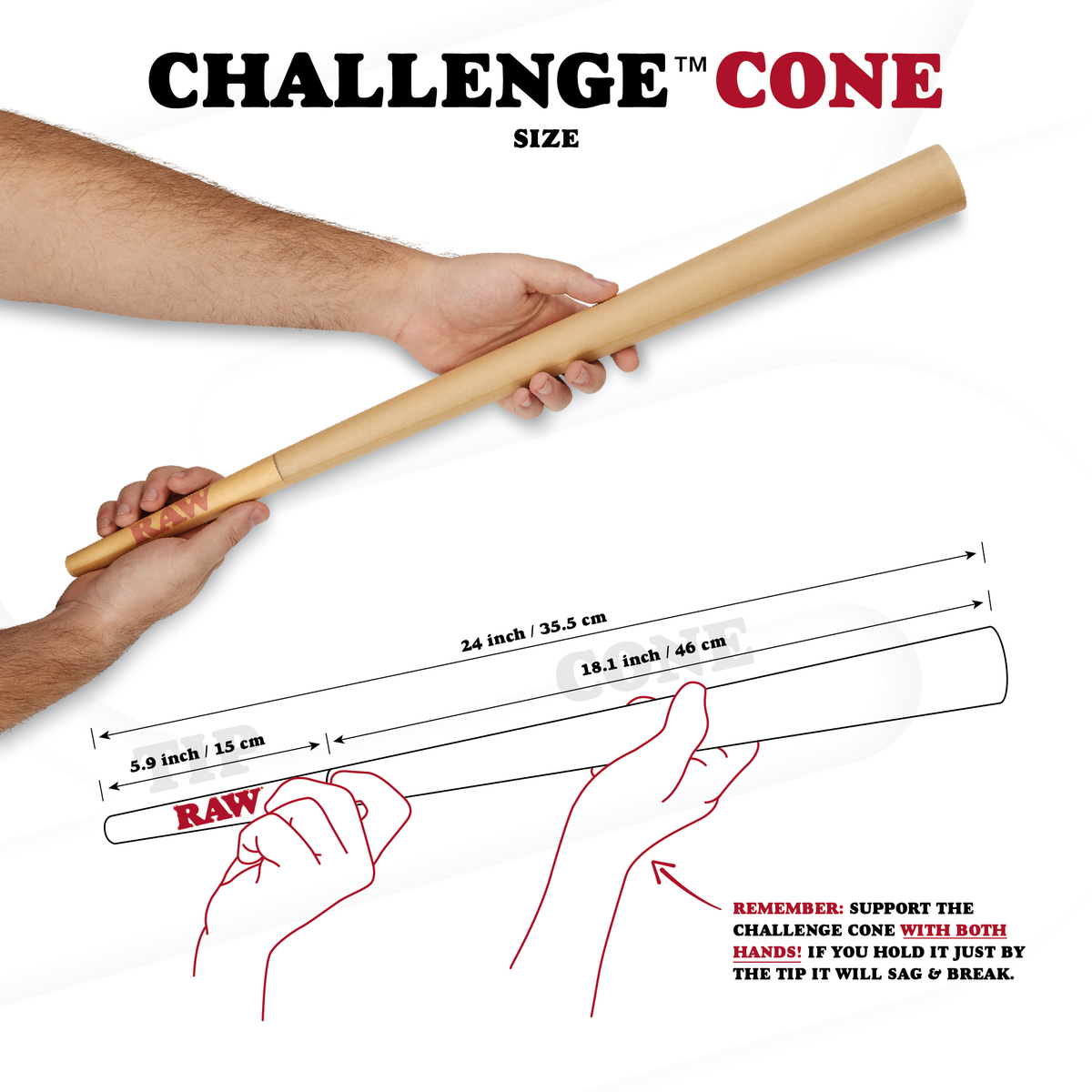 RAW Classic Challenge Cone 2-Foot RAW Cones RAWU-CNCL-CH01 esd-official