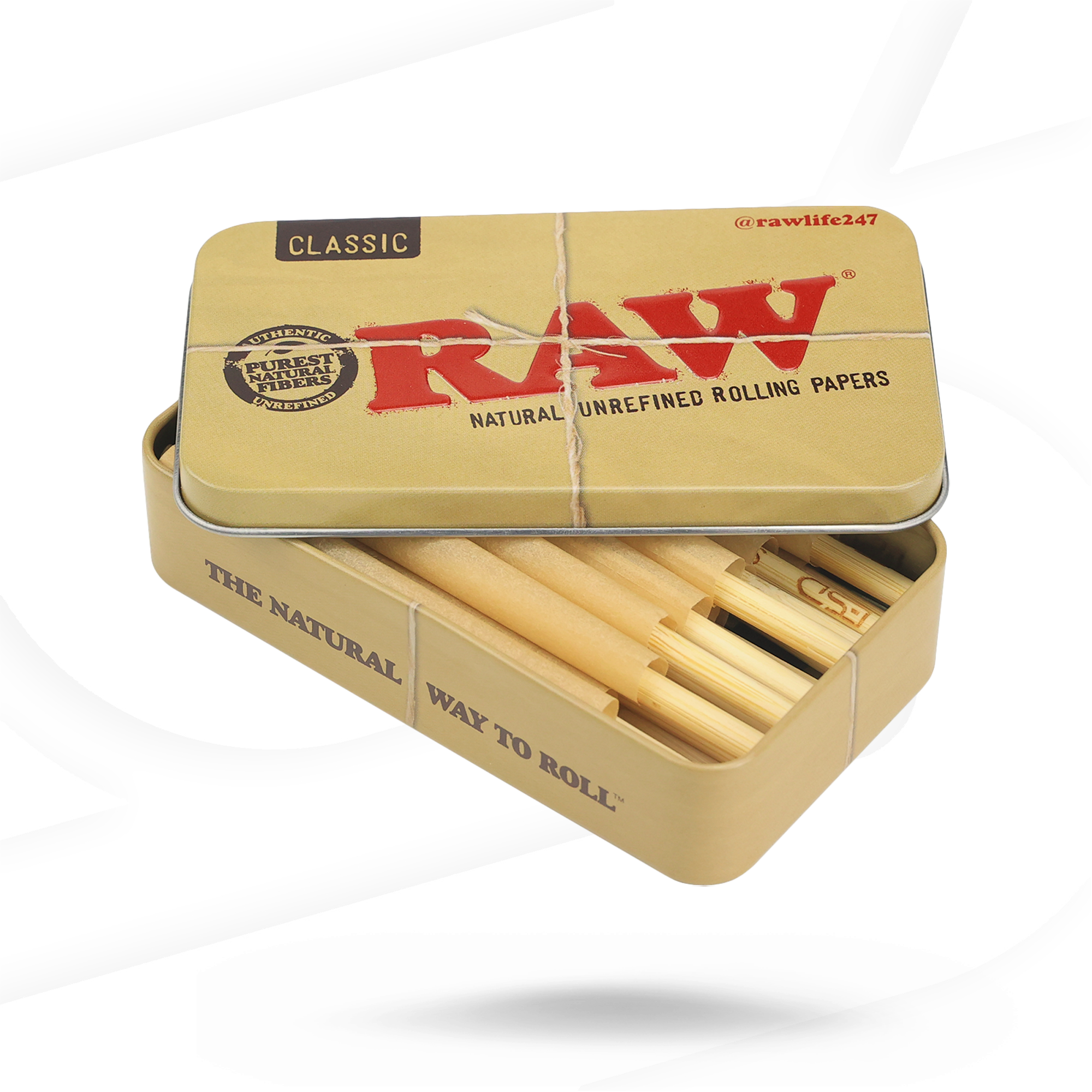RAW Classic Cigarette Tubes Bundle with Protective Tin Box Bundles WAR20016-MUSA02 esd-official