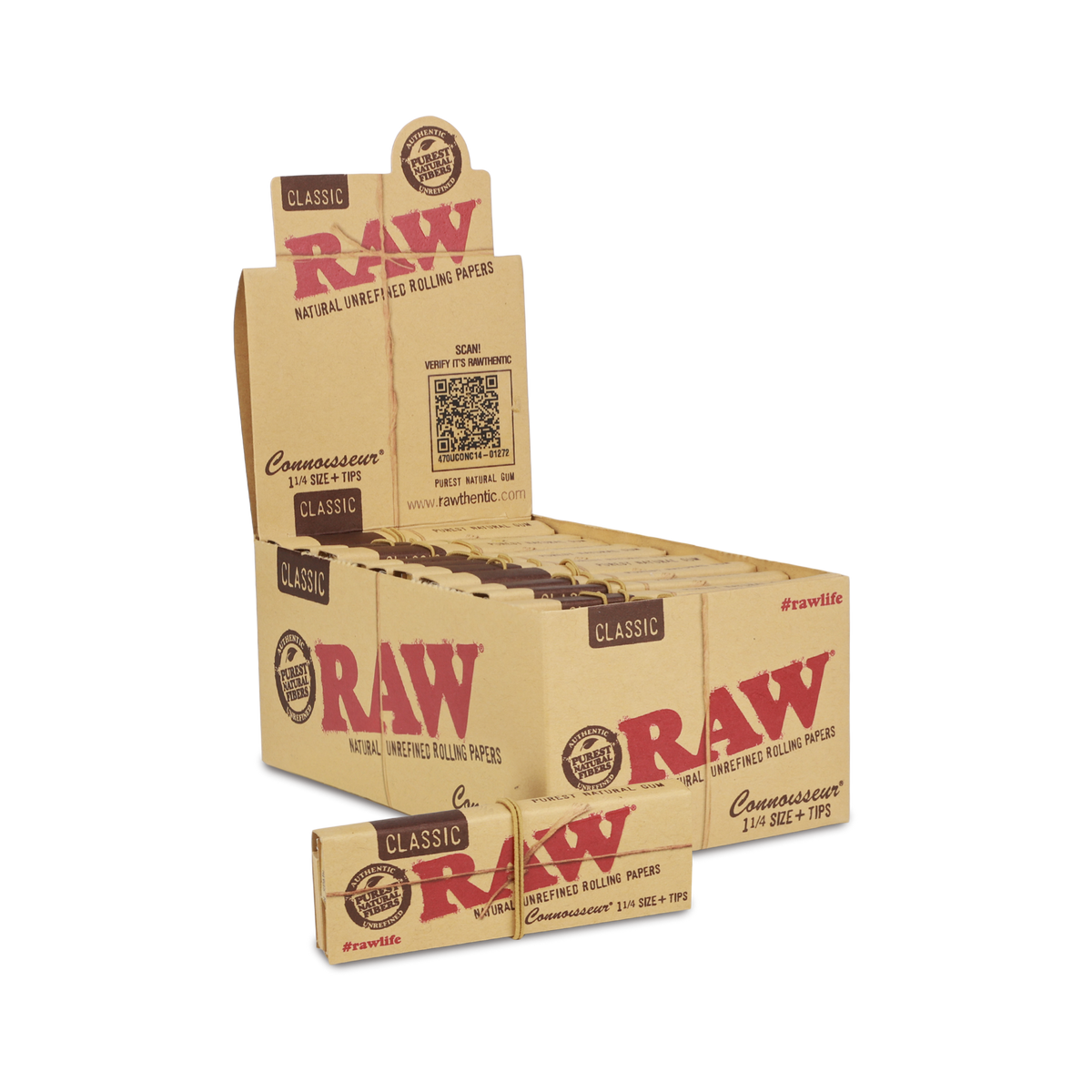 RAW Classic Connoisseur 1 1/4 Rolling Papers Rolling Papers WAR00310-1/24 esd-official