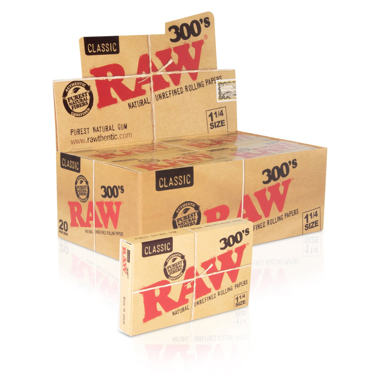 RAW Classic Creaseless 1 1/4 Rolling Papers - 300 Rolling Papers WAR00327-MUSA01 esd-official