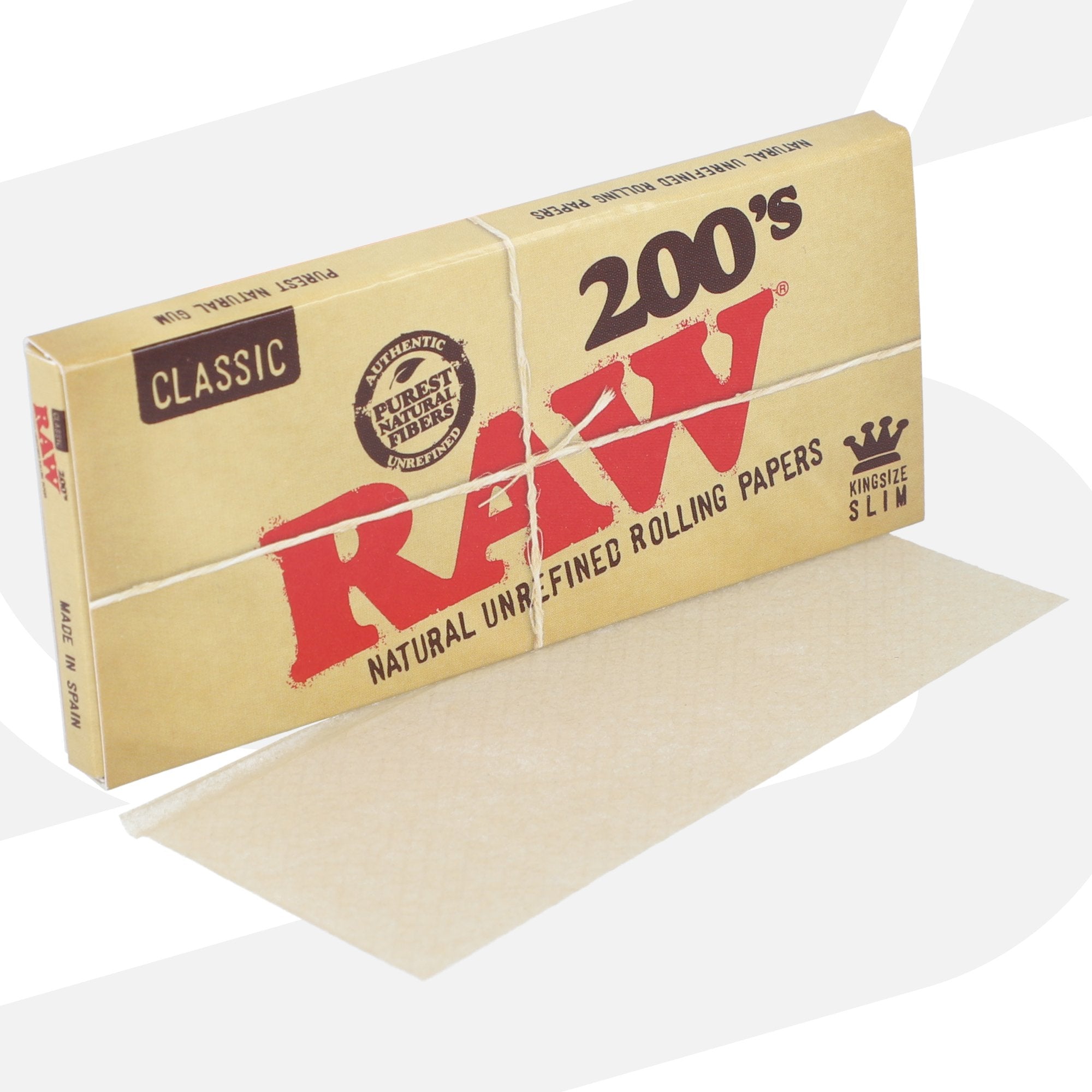 Papel de fumar Raw King Size Slim 200 hojas Classic - Novaestanco Online